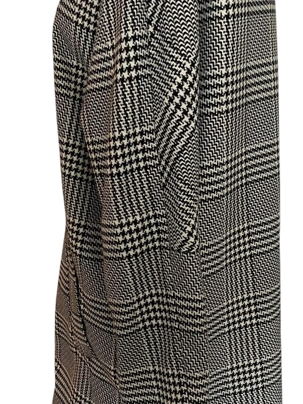 Zara Black and White Glen Plaid Single-Button Blazer, checkers - Picture 4 of 9